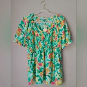 JODIFL Women's Floral Blouse Size L